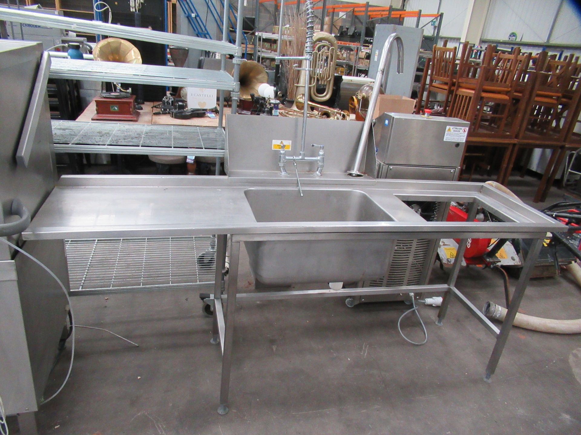Winterhalter Commercial Dishwasher with Sink unit, Collection Table and Tray Storage Unit - Image 7 of 11