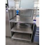 2x Stainless Steel Four Tier Storage Racks