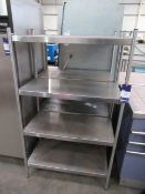 2x Stainless Steel Four Tier Storage Racks