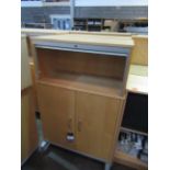 2x Tambour Fronted Office Cabinets