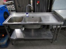 Stainless Steel Twin Basin Sink Unit