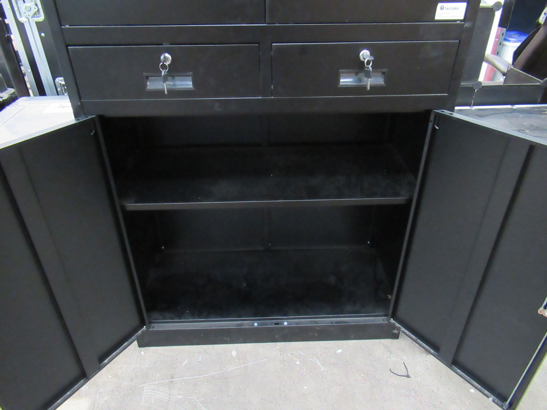 A Tectake Metal Storage Cupboard - Image 4 of 4