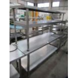 2x Stainless Steel Two Tier Prep Tables