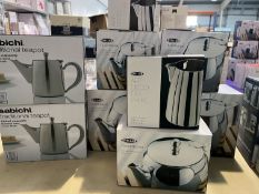 A Selection of Stainless Steel Teapots and Milk Jugs