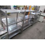 3x Stainless Steel Shelving Units