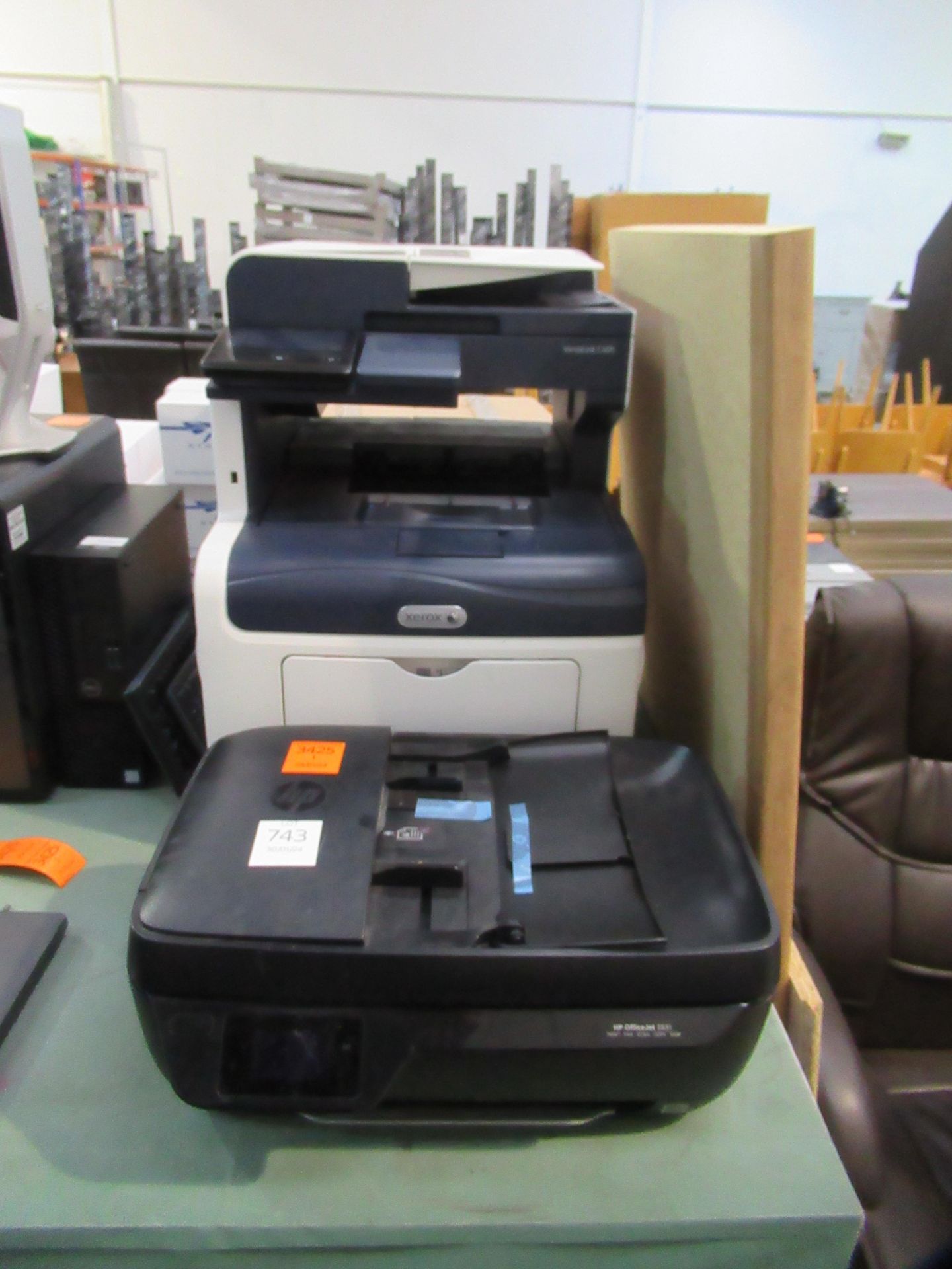 HP Office Jet 3831 Printer/Scanner and a Xerox Versalink C405 Printer/Scanner