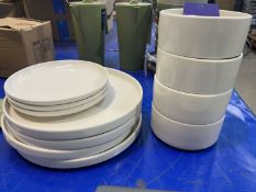 A Qty of Unboxed Plates and Bowls