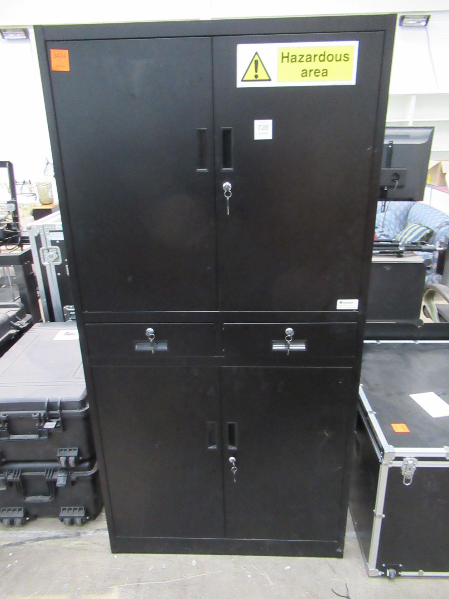 A Tectake Metal Storage Cupboard