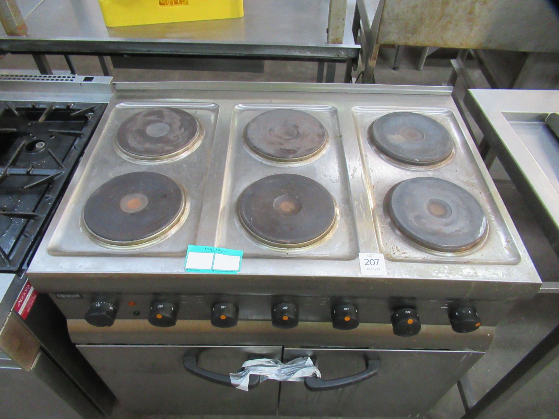 Lincat Commercial Catering Six Ring Electric Cooker - 3ph. - Image 2 of 2
