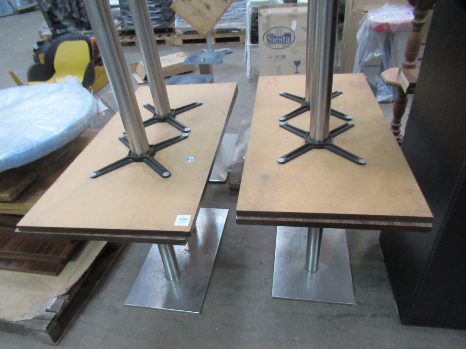 4x Rectangular Bistro Tables - Image 2 of 2