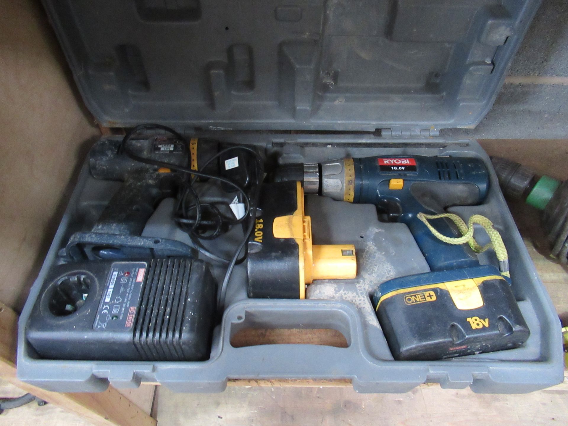 A Boxed Ryobi 18V Drill Set, together with An Hitchi 110V Drill and Bosch 110V Drill - Image 2 of 3