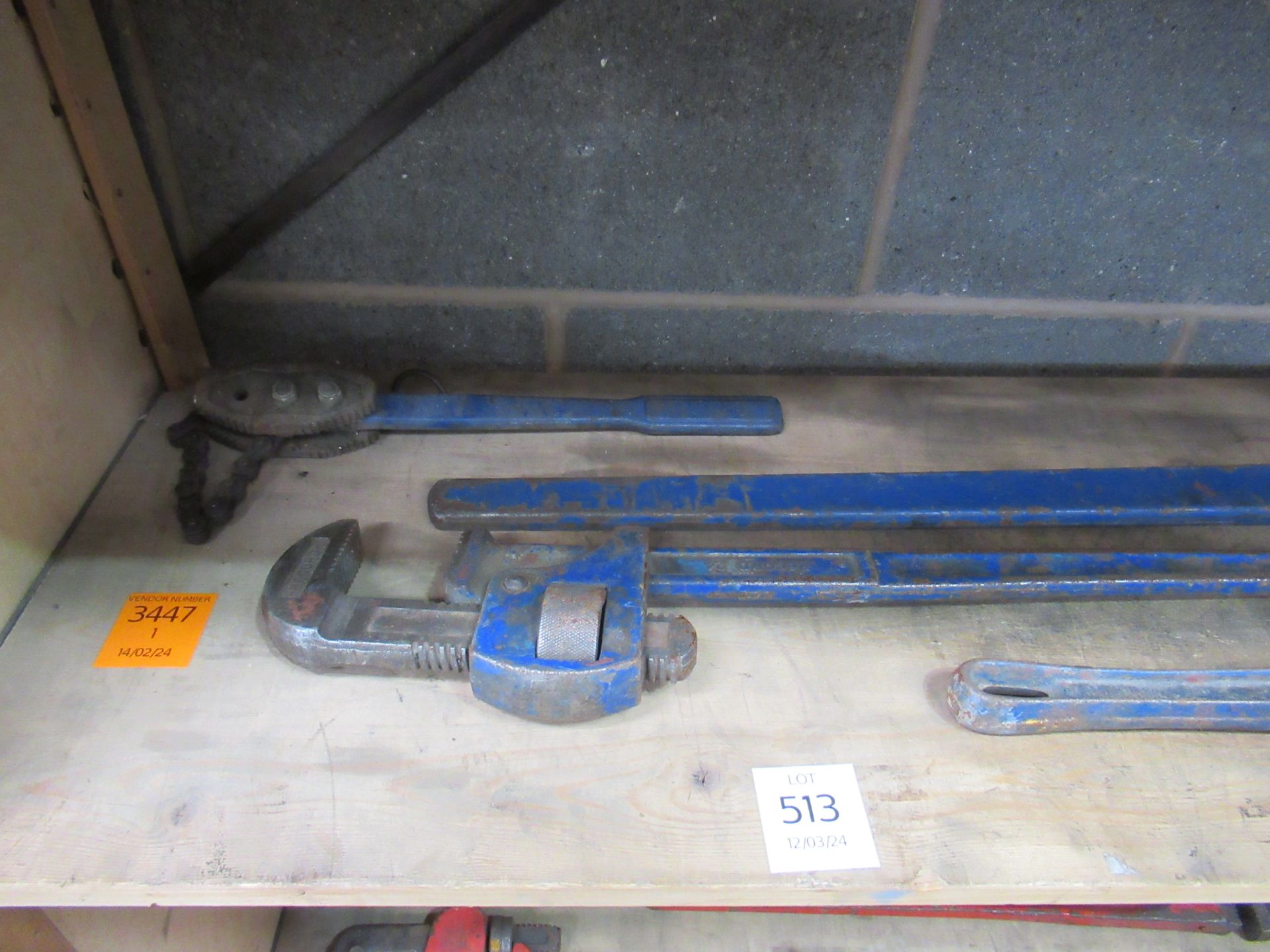 3x Various Pipe Wrenches/Stillsons and Chain Wrench - Image 3 of 3