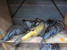 3x 110V Grinders, 2x Bosch, 1x DeWalt