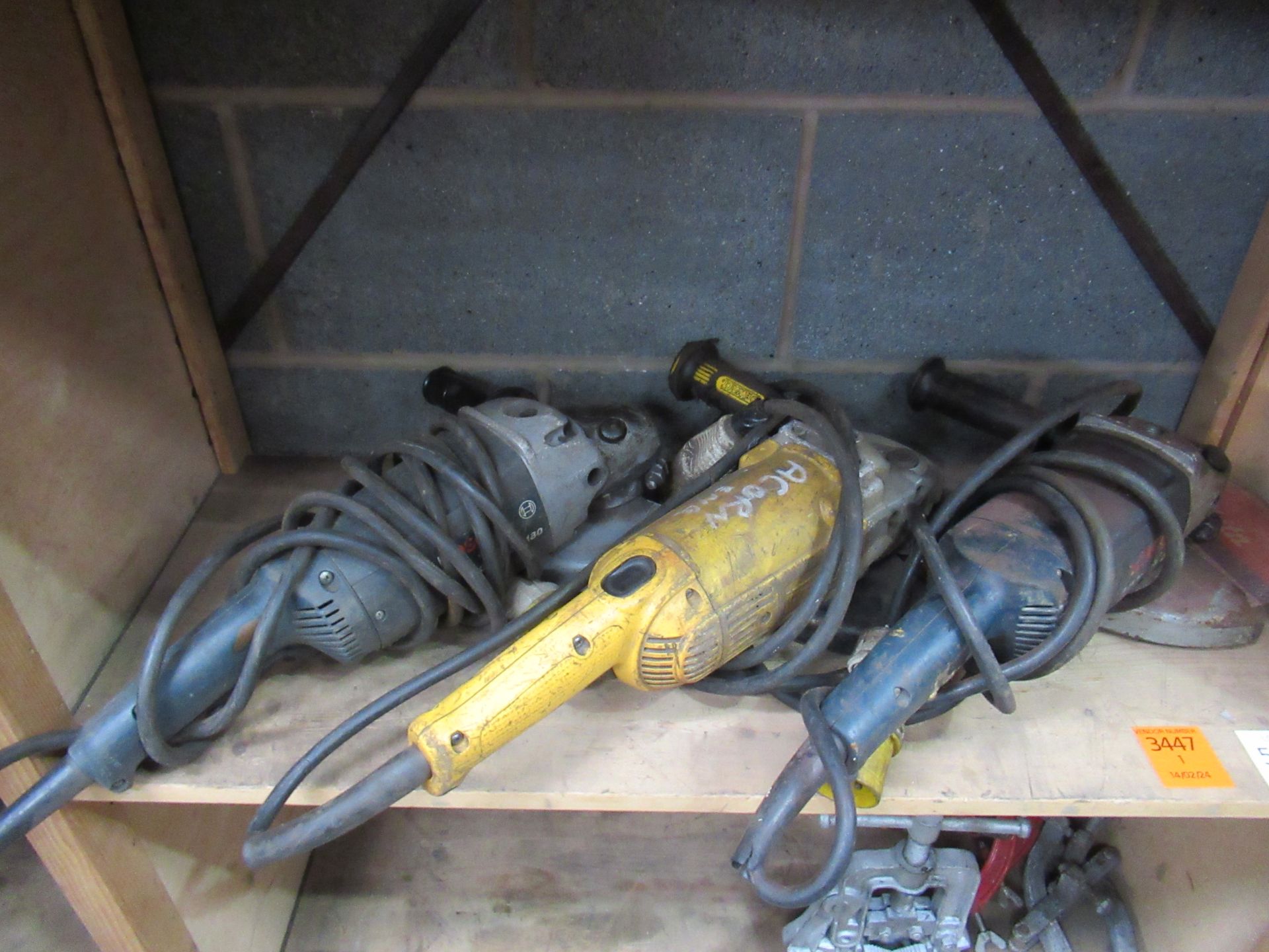 3x 110V Grinders, 2x Bosch, 1x DeWalt