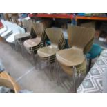 Qty of Metal Framed Stacking Chairs