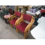 Qty of Assorted Wooden Framed Chairs