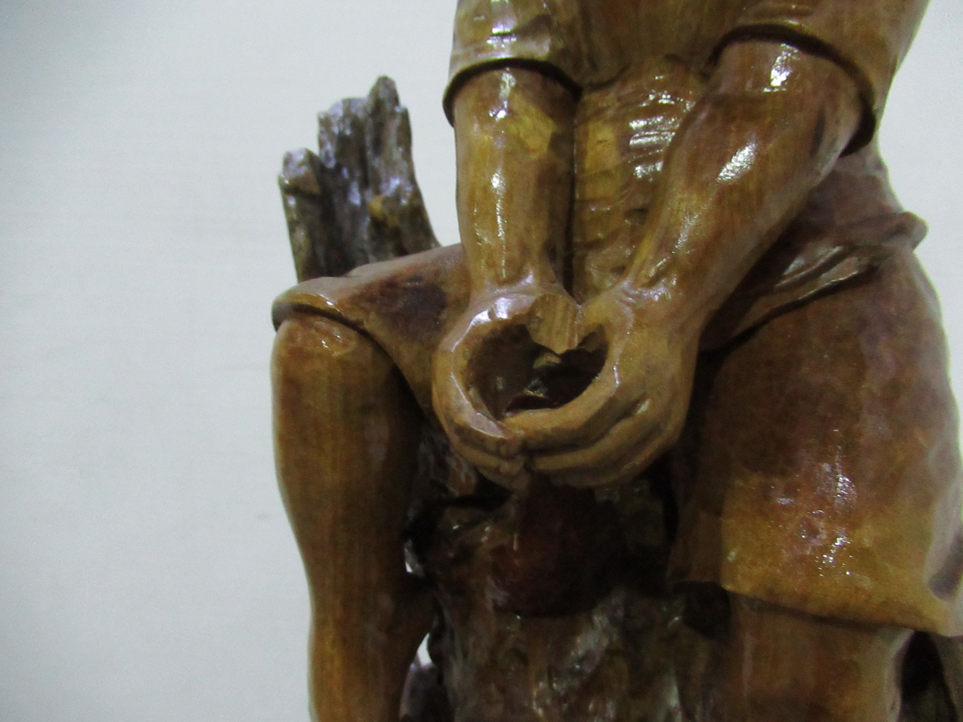 Carved Wooden Figure Depicting Two Boys - Image 6 of 7