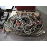 A Pallet to Contain a Large Qty of 3ph Extension Cables etc.