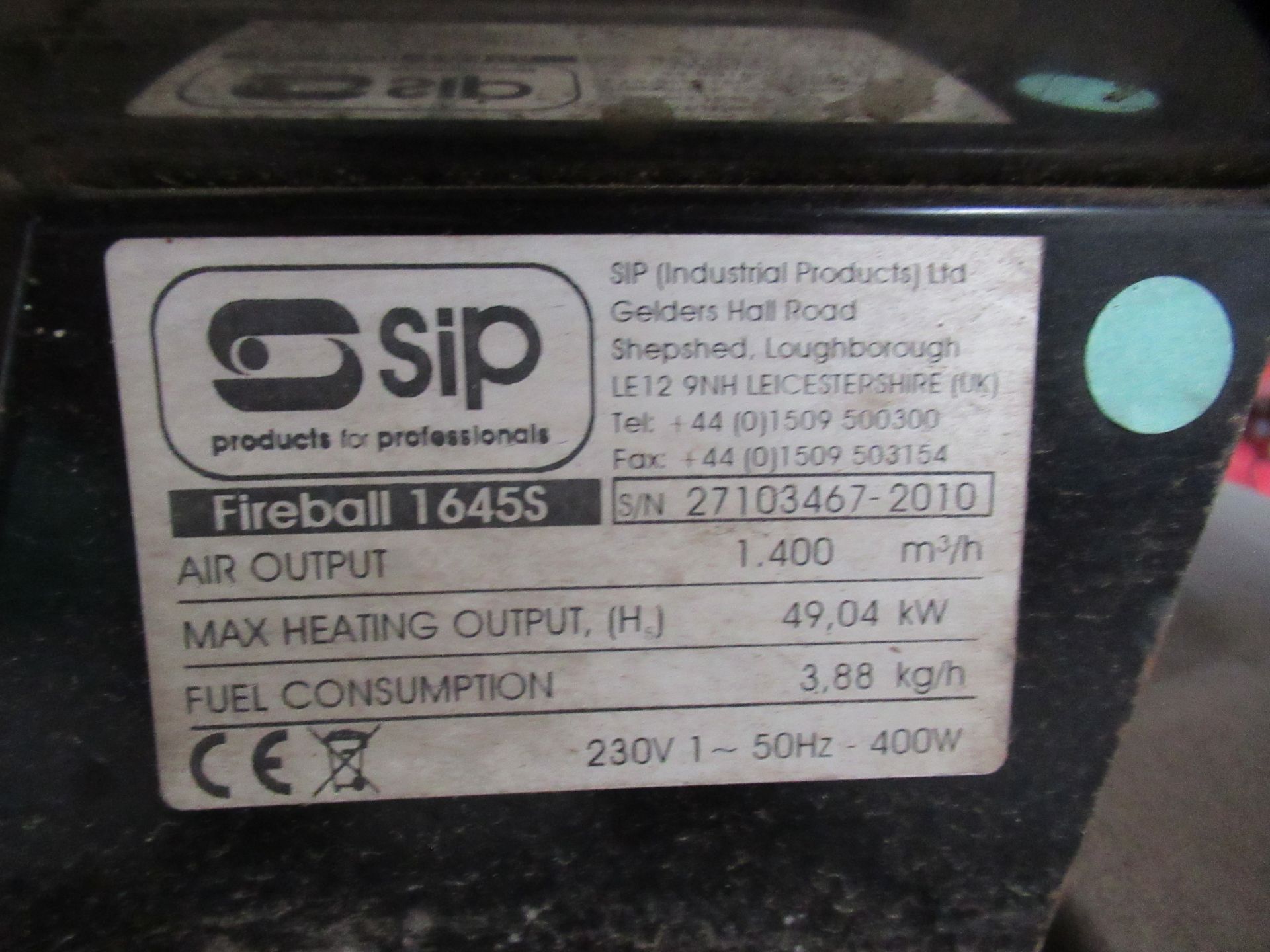 SIP Fireball P1645S Mobile Space Heater - 240V - Image 4 of 4