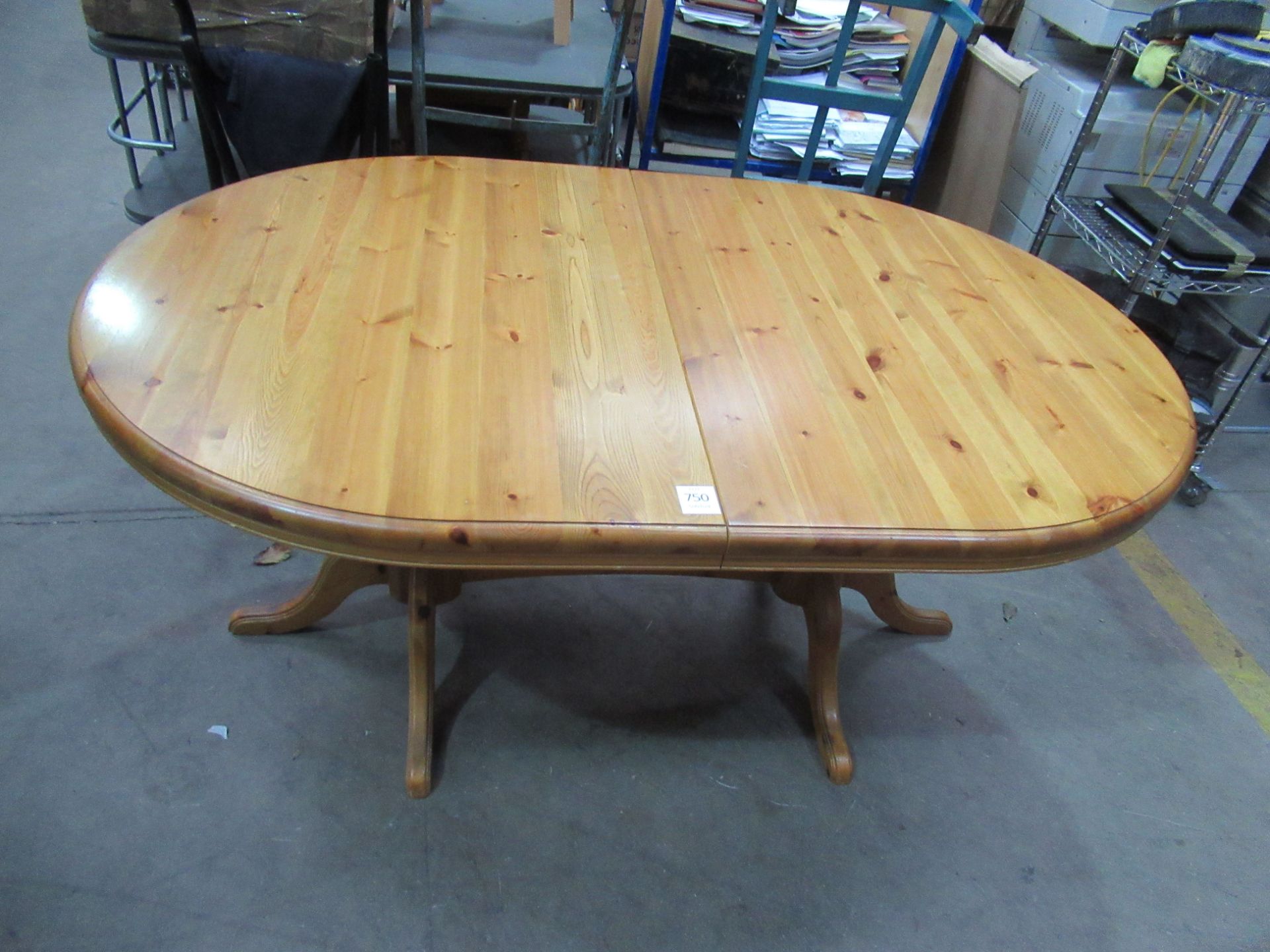 Pine extending dining table