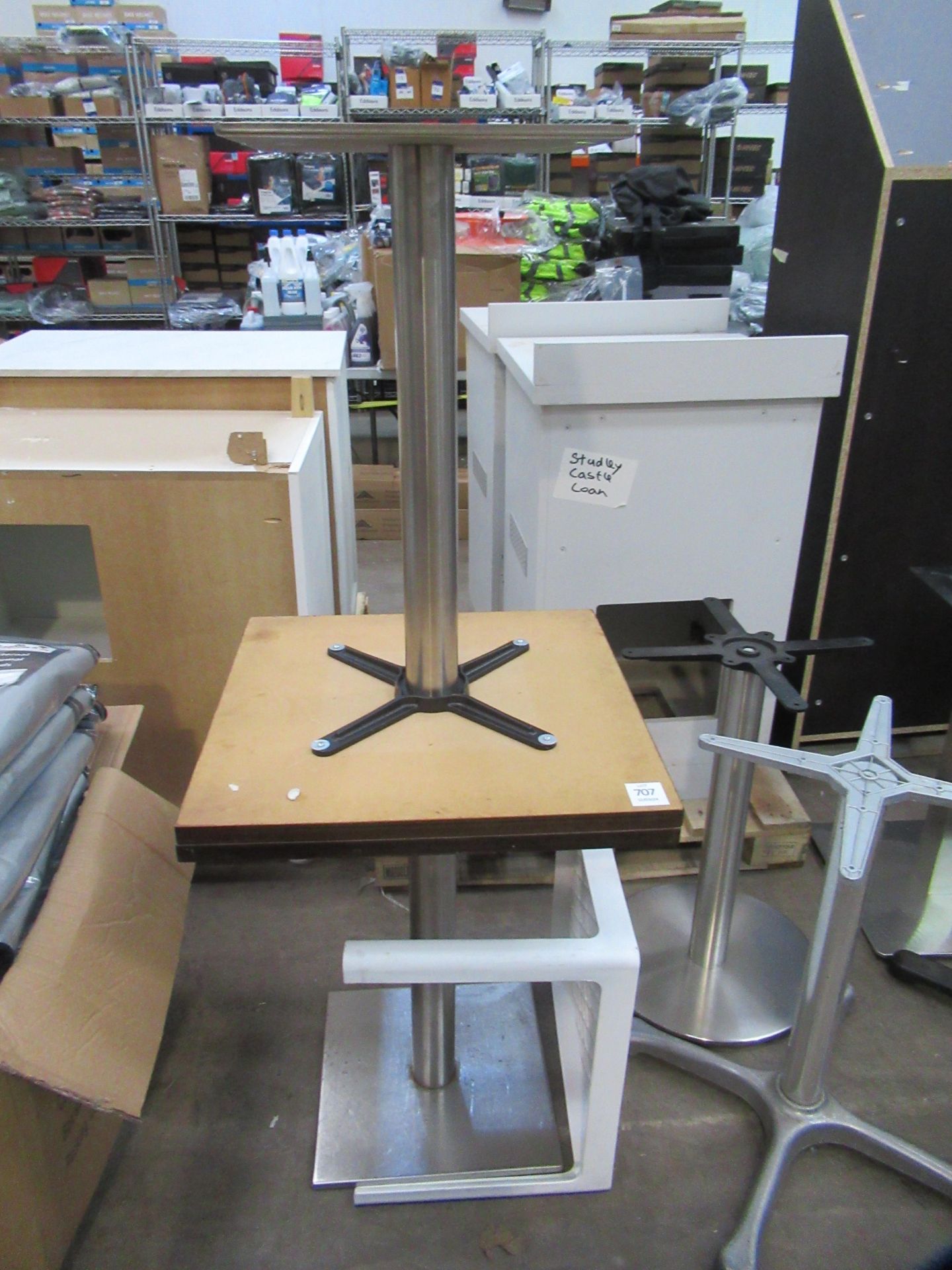 Qty of Table Bases & 2x Square Bistro Tables - Image 2 of 6