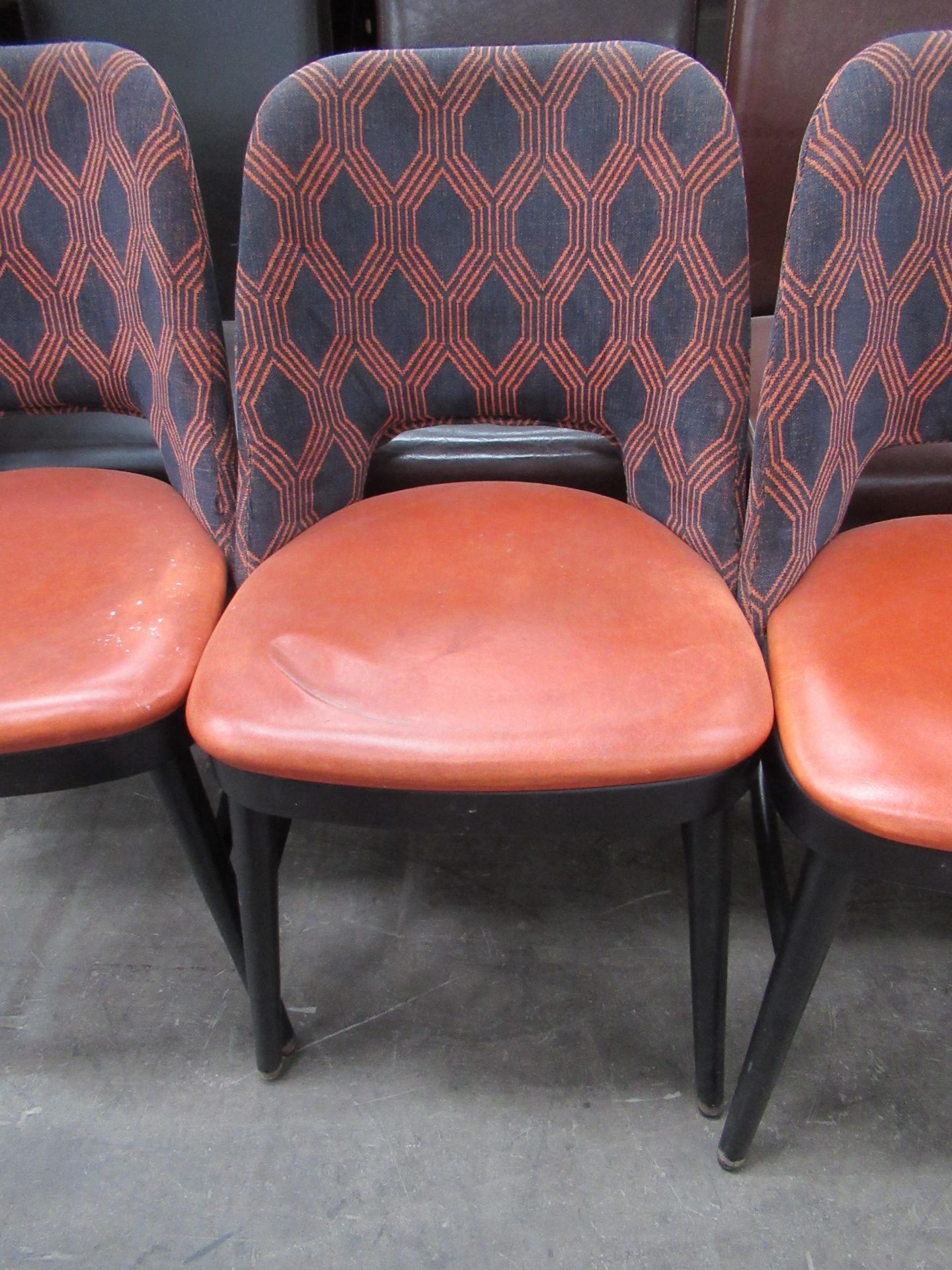 4x Matching Orange Chairs, 2x Matching Wooden Chairs and 5 Various - Image 2 of 4