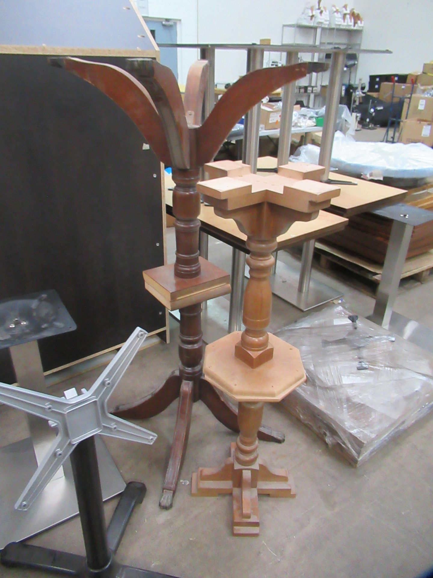 Qty of Table Bases & 2x Square Bistro Tables - Image 4 of 6