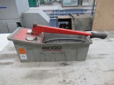 A Ridgid Pressure Test Hand Pump