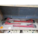 4x Various Pipe Wrenches/Stillsons