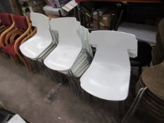 Qty of White Stacking Chairs