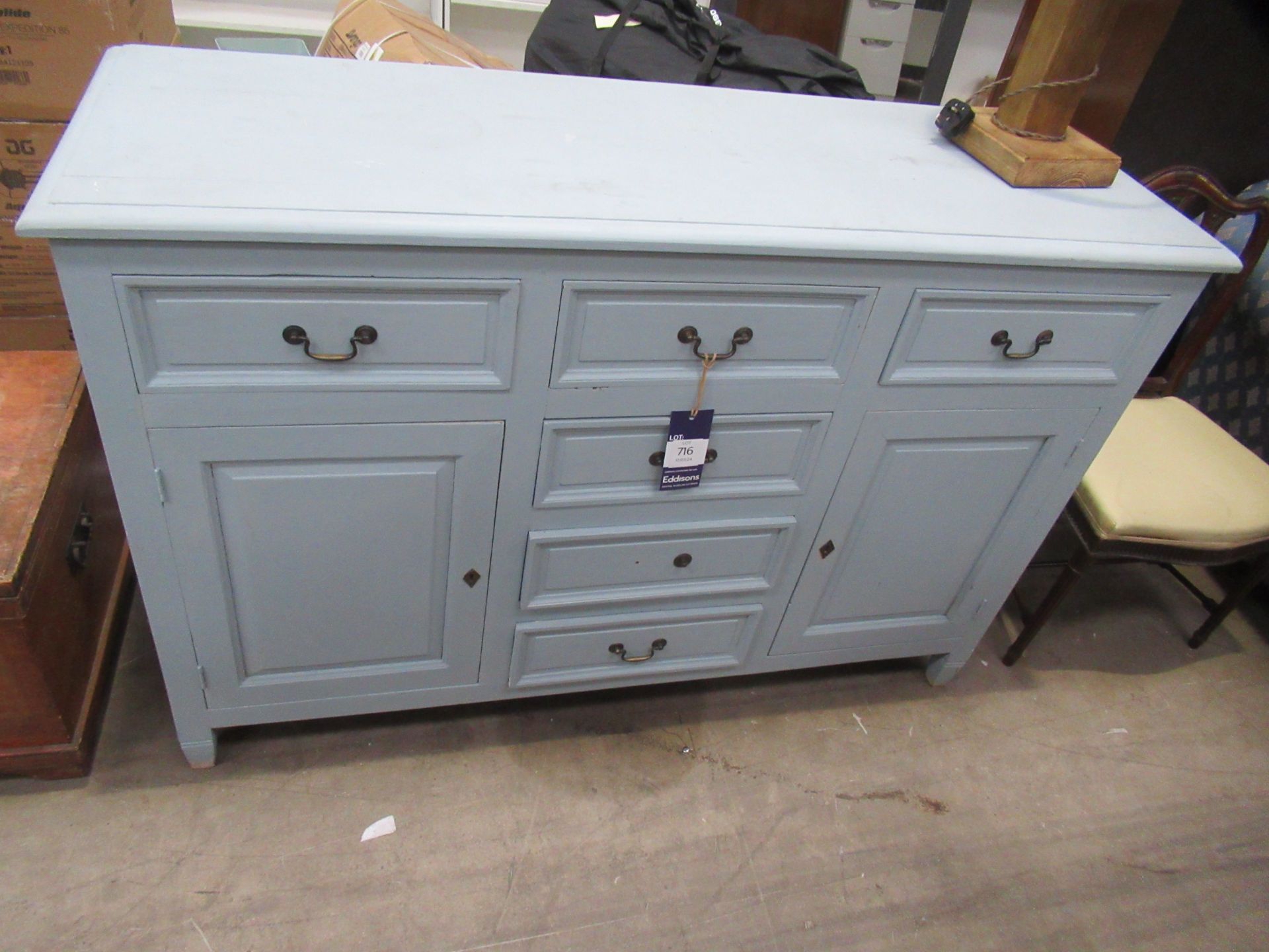 Painted Blue Sideboard