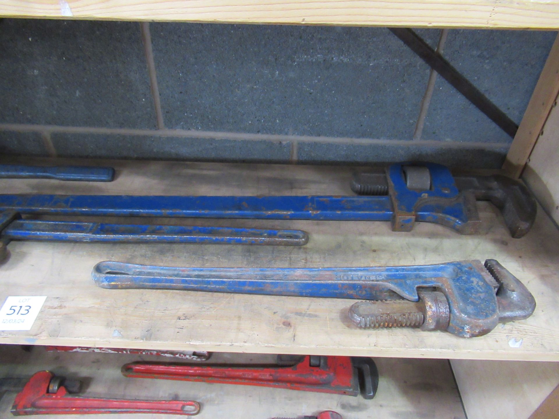 3x Various Pipe Wrenches/Stillsons and Chain Wrench - Image 2 of 3