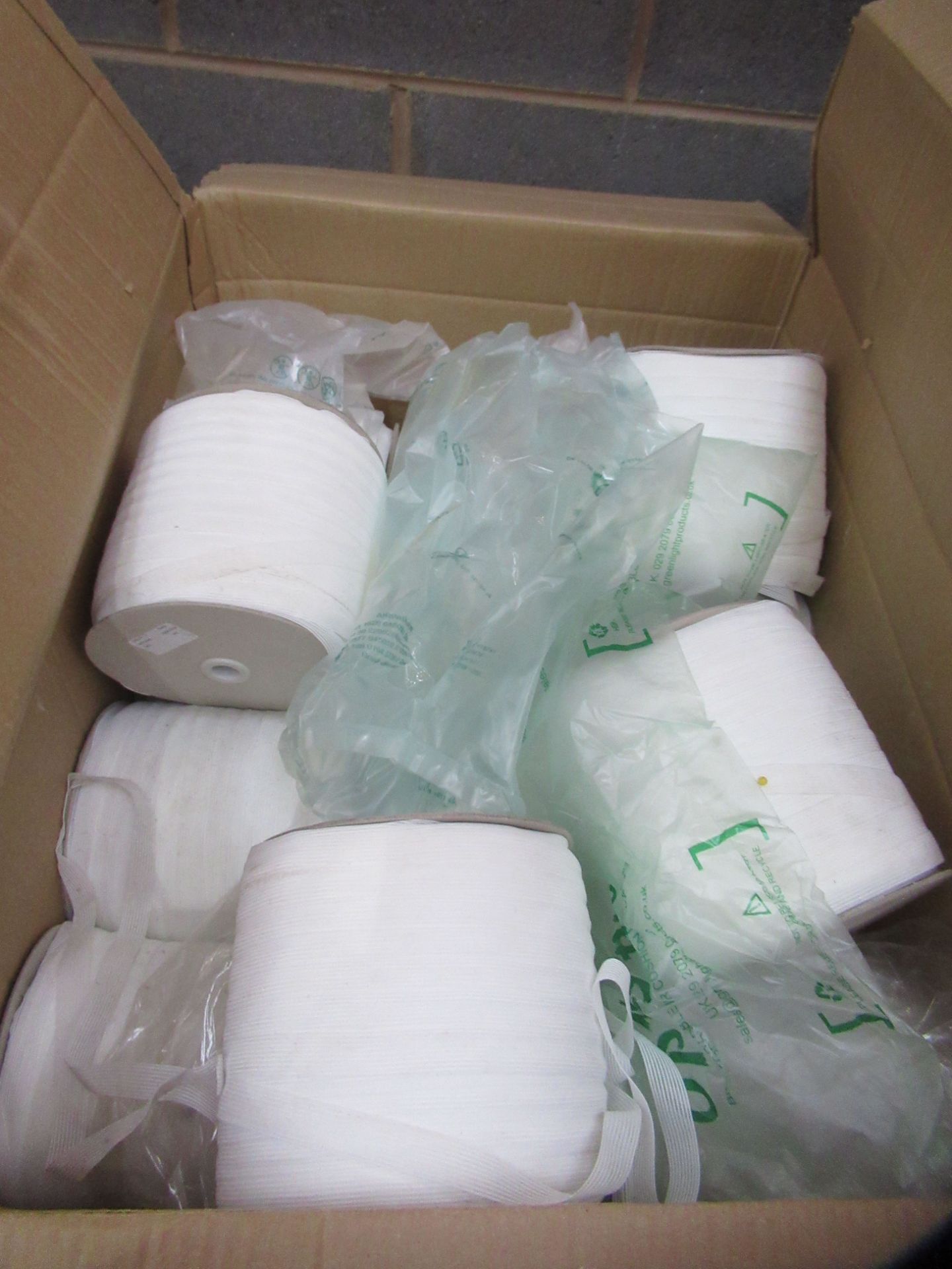 15x Reels of White Calendar Tape, 9x White Coats in size 104, Approx. 4000x Shirts Card Collars and - Image 2 of 10