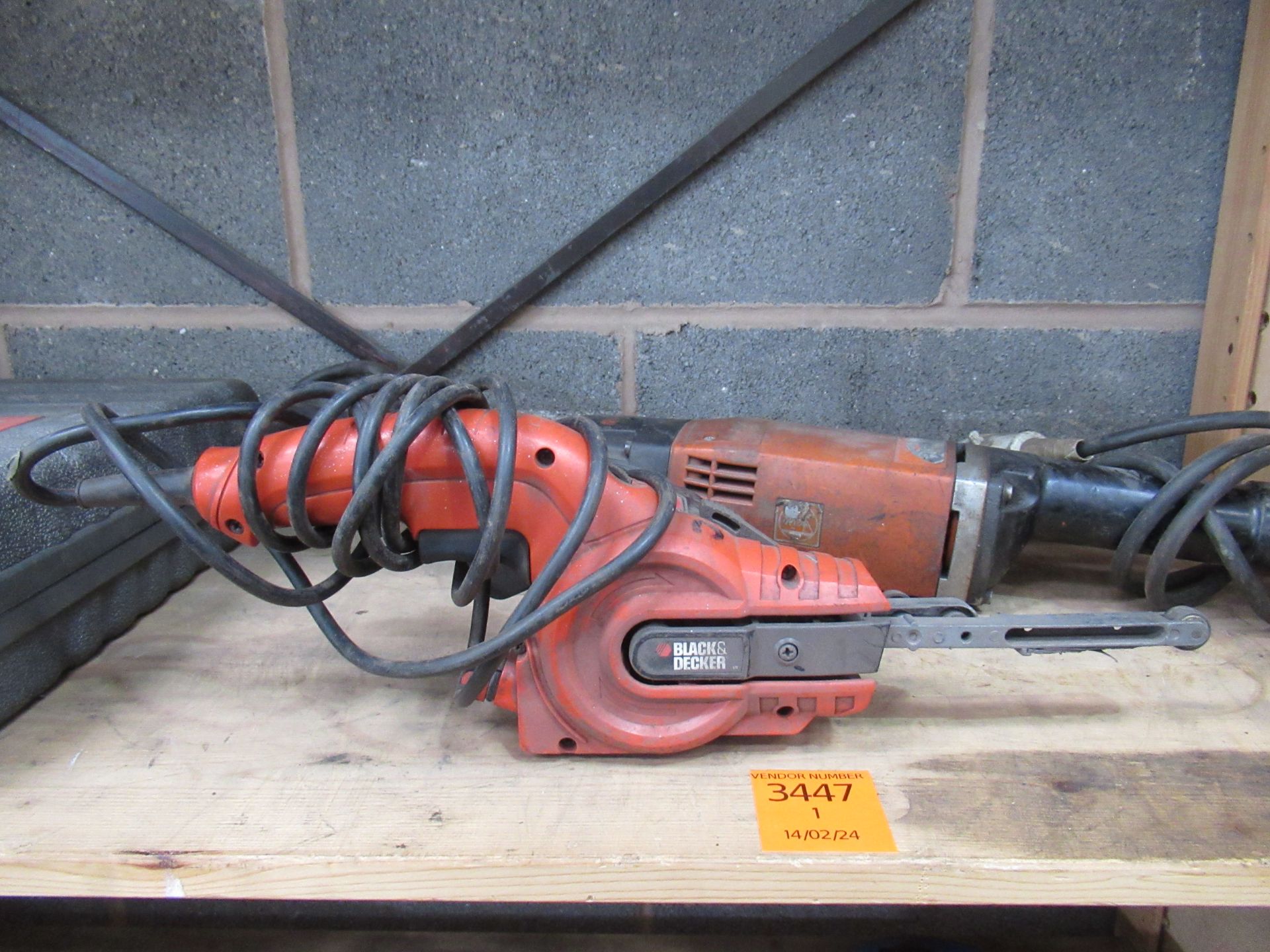 A Fein 110V Straight Grinder and A Black & Decker 240V Power File - Image 2 of 3