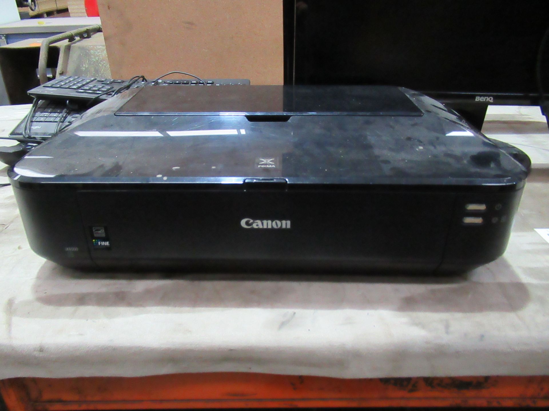 2x Monitors, Various Cables etc. and A Canon Pixma iX6550 Printer - Image 2 of 5