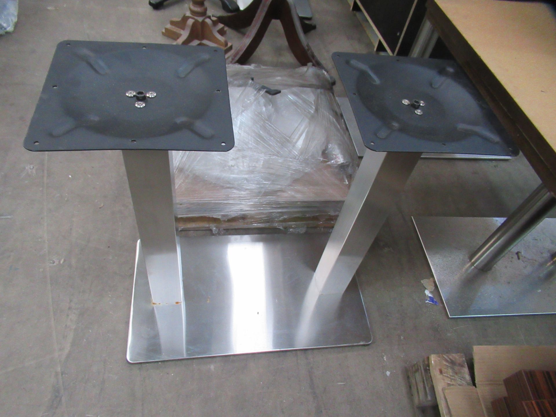 Qty of Table Bases & 2x Square Bistro Tables - Image 6 of 6