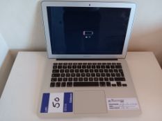 Apple MacBook Air i5 – 1.3GHZ Processor, 4GB Ram & 120GB Hard Drive (Needs Bios Battery & No