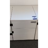 White Metal 2-Drawer Pedestal (No Keys or Combination & Not Contents)