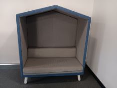 Grey & Blue Approx. 5ft 6” (H) x 4ft 8” (W) 2-Seater Acoustic Meeting Pod