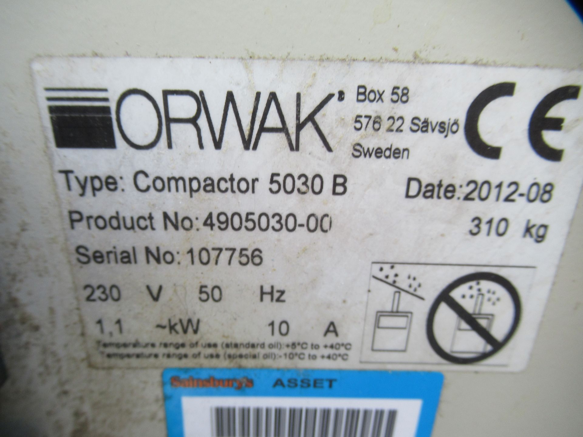 Orwak 5030B Compactor - Image 3 of 3