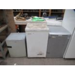 A Beko fridge, a matsui counter top fridge and an LEC chest freezer