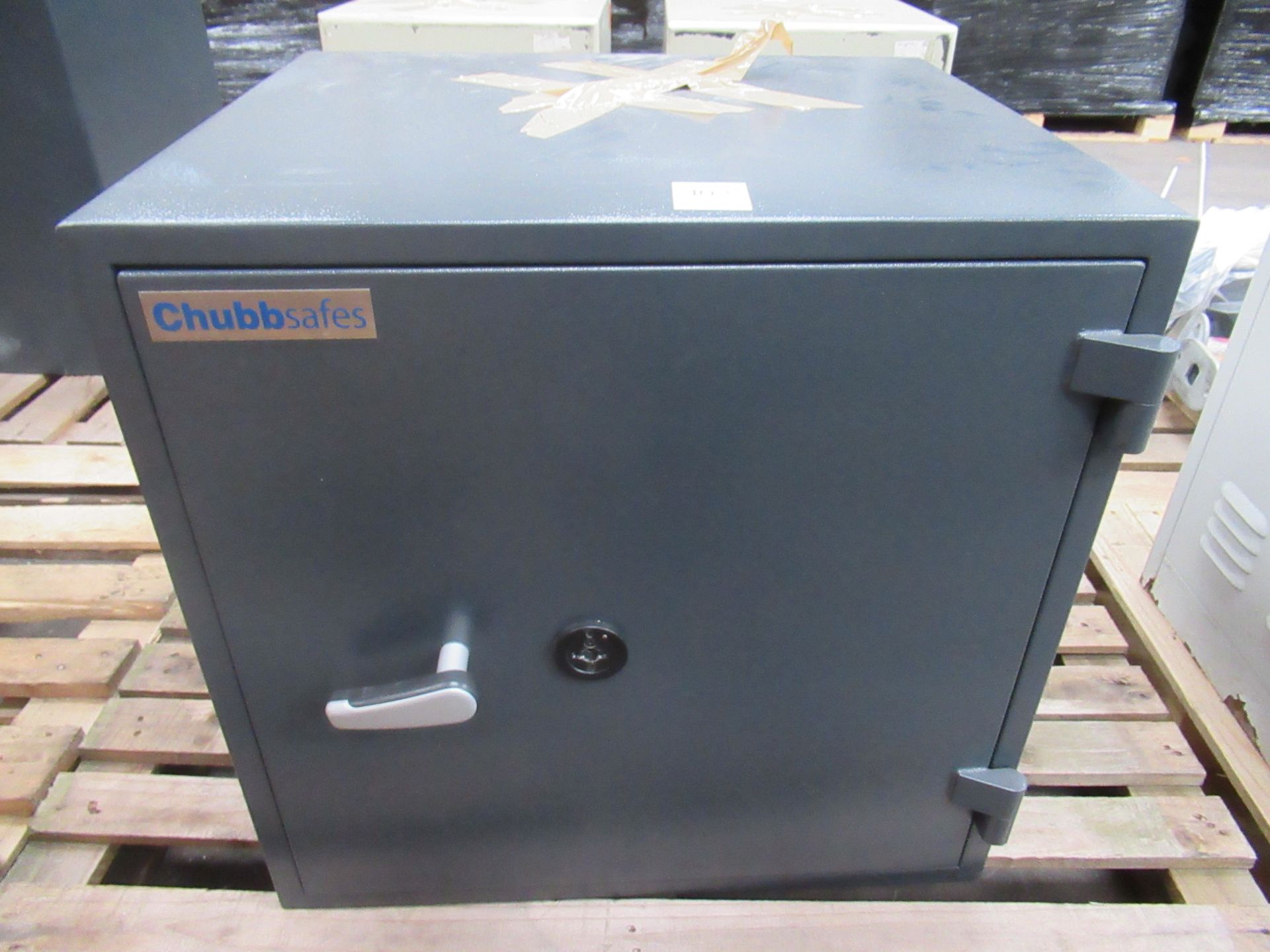 Chubbsafe safe with key- 650 x 550 x 670mm.