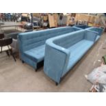 A Large Blue Upholstered Sofa