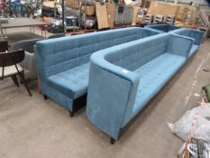 A Large Blue Upholstered Sofa