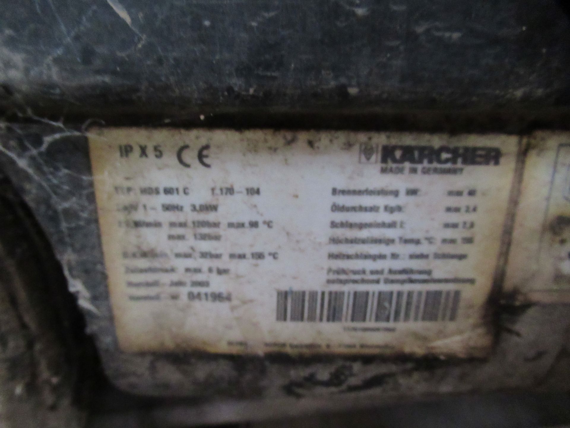 Karcher HDS 601 C Pressure Washer - Damaged - Bild 2 aus 6