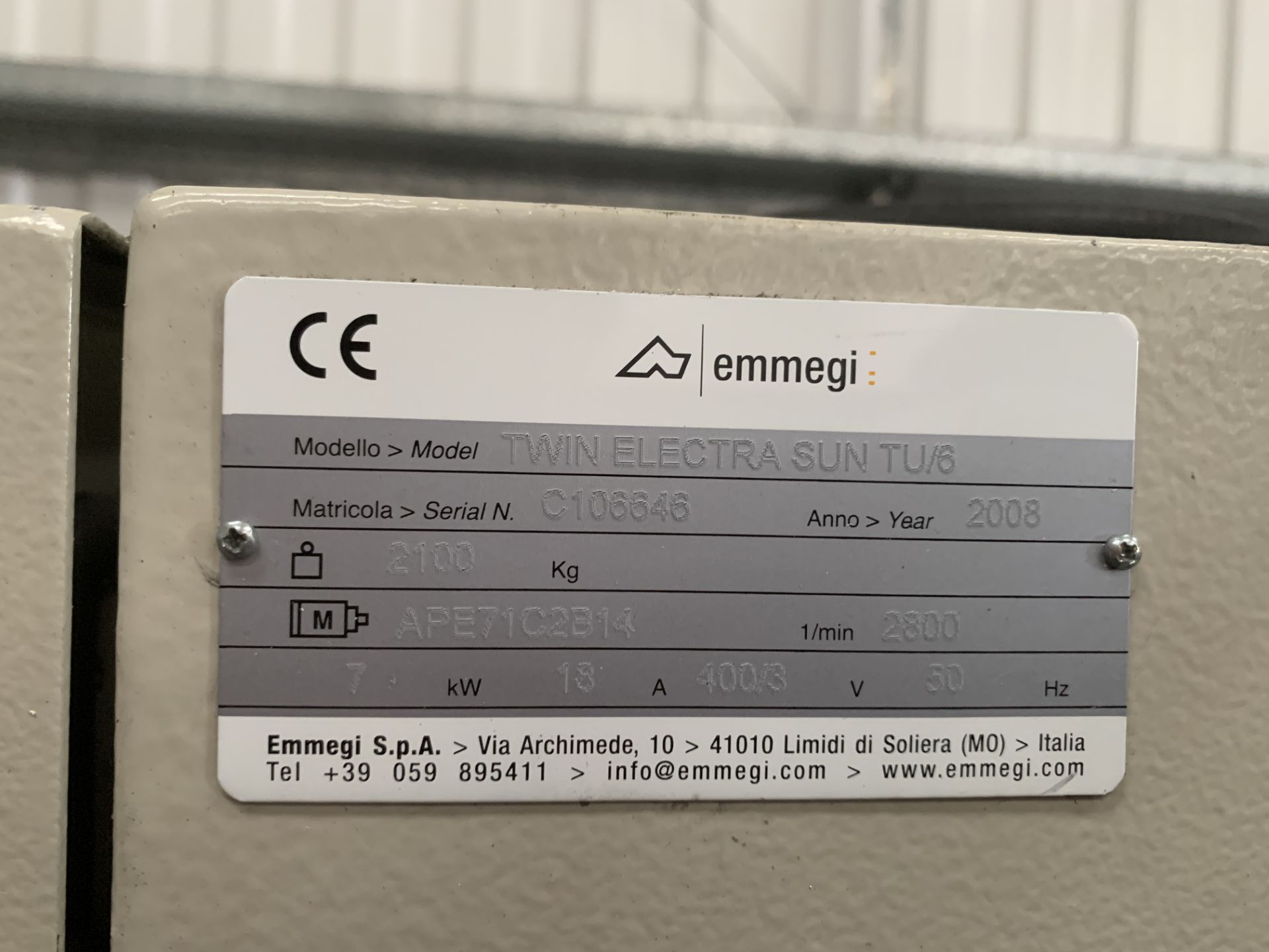 Emmegi Twin Electra Sun TU/6 Double Mitre Saw - Image 11 of 19