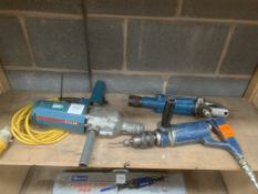 2x Cordless Pneumatic Drills and A Bosch Taper Drill - 110V