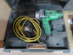 2 x HITATCHI 110v Power Tools - Power Wrench and Drill - in Carry Cases