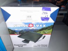 3 x Swiss Luxx Teppanyaki Grill 1500w - low wattage 1500w output, Cooking area 20 x 20cm (Pictures