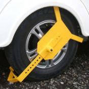 3 x Maypole Heavy Duty Wheel Clamp – Tyre sizes 135 – 215, pick resistant locks, 3 keys supplied (